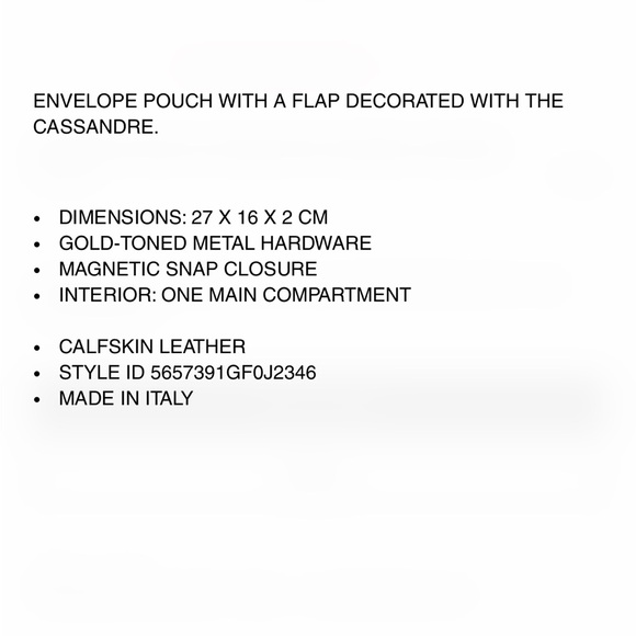 YSL Envelope Pouch Clutch - Picture 4 of 4